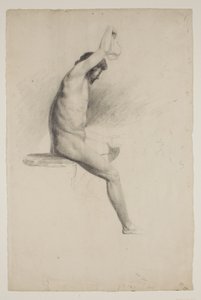 Figura masculina desnuda sentada, c.1832